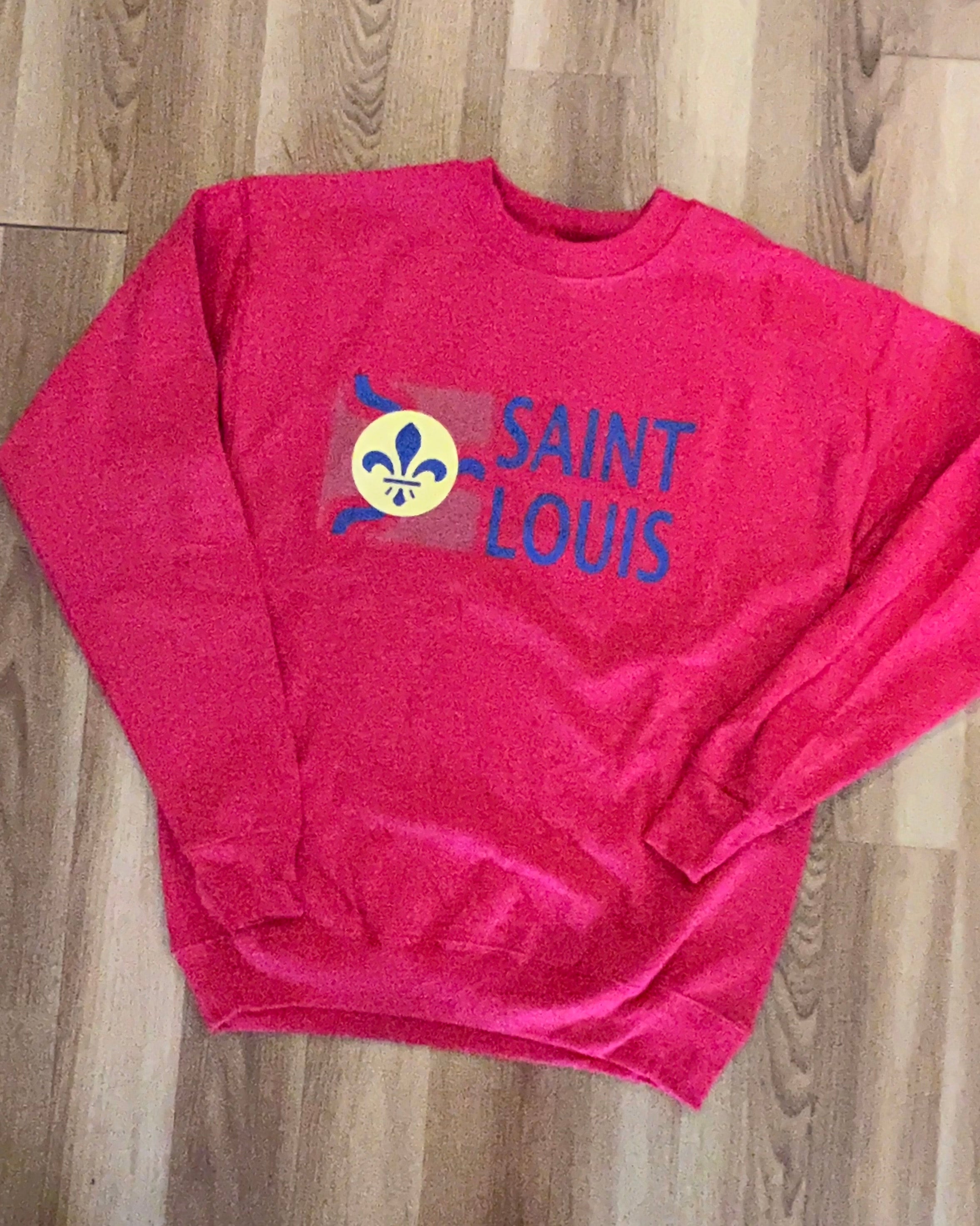 Saint Louis Unisex Crew Neck Sweatshirt in Heather Red Abigail s